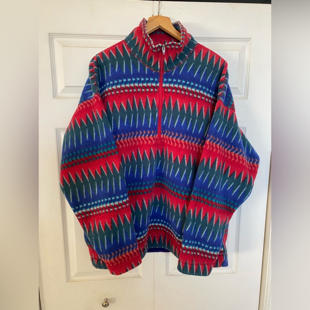 Vintage Rare 1996 Patagonia Minehaha Flame 1/4 Zip Fleece Jacket - Picture 2 of 9